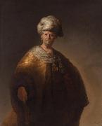REMBRANDT Harmenszoon van Rijn A Man in oriental dress known as oil painting picture wholesale